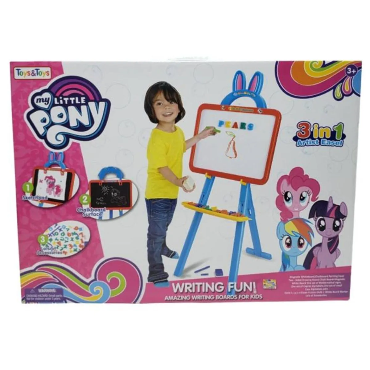 3-in-1 My Little Pony Writing Board for Kids