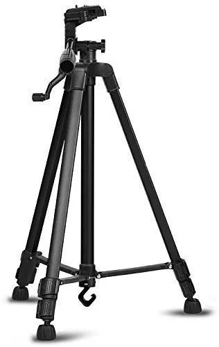 3366 Portable and Foldable Lightweight Photography and Videography Tripod Stand | Max Load 3kg | Max Height 135cm/53 with Carry Bag and Phone Holder