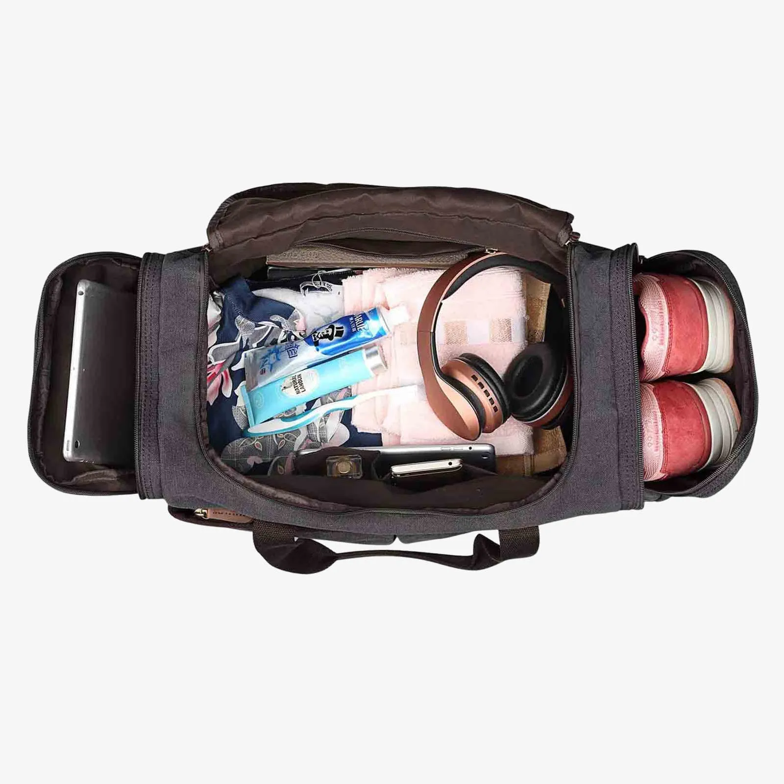 65L Large Canvas Travel Duffel Bag