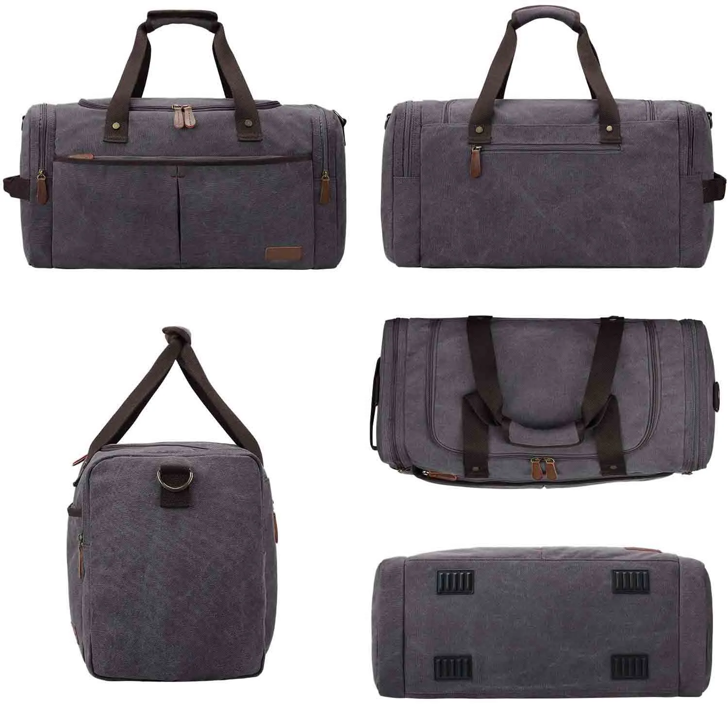 65L Large Canvas Travel Duffel Bag