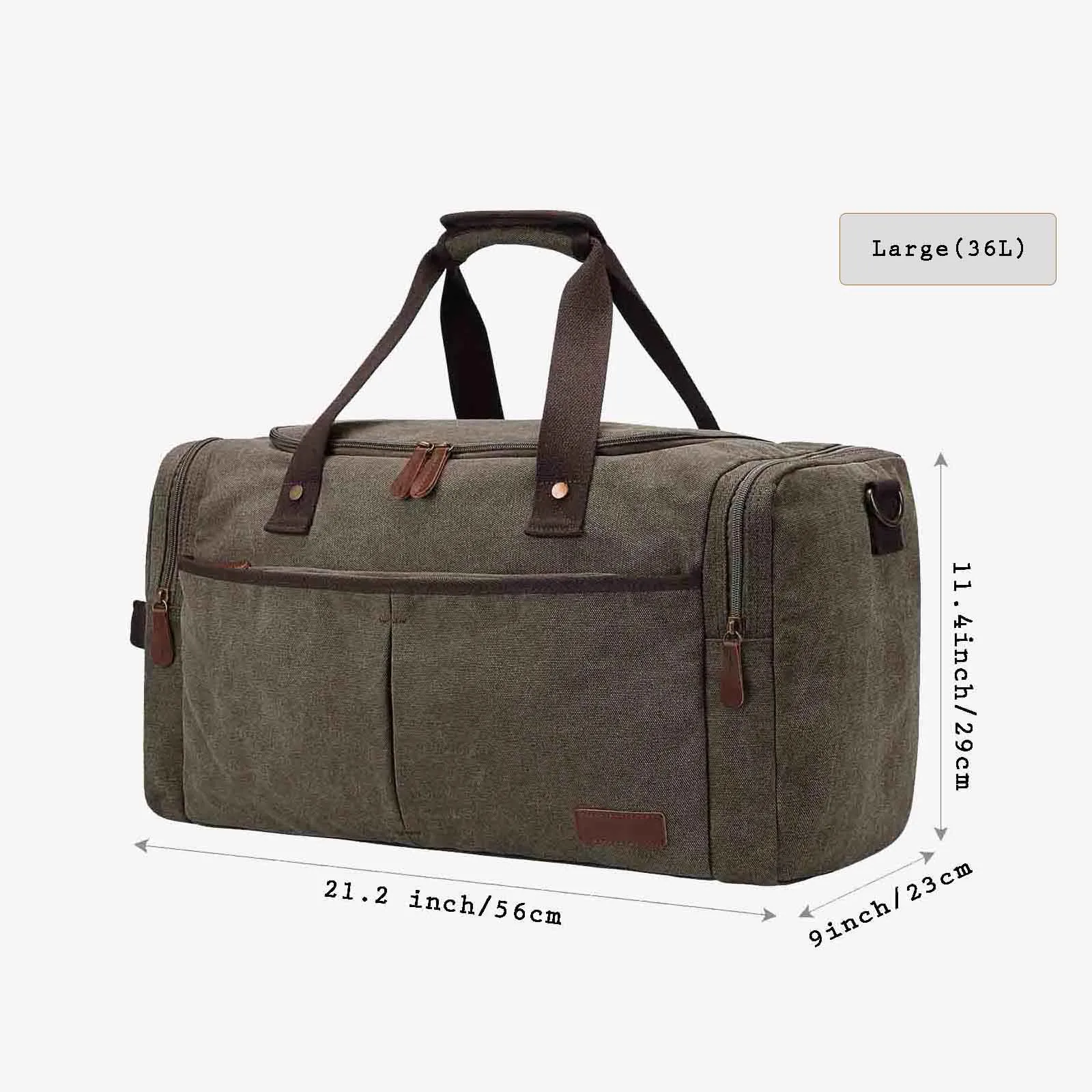 65L Large Canvas Travel Duffel Bag