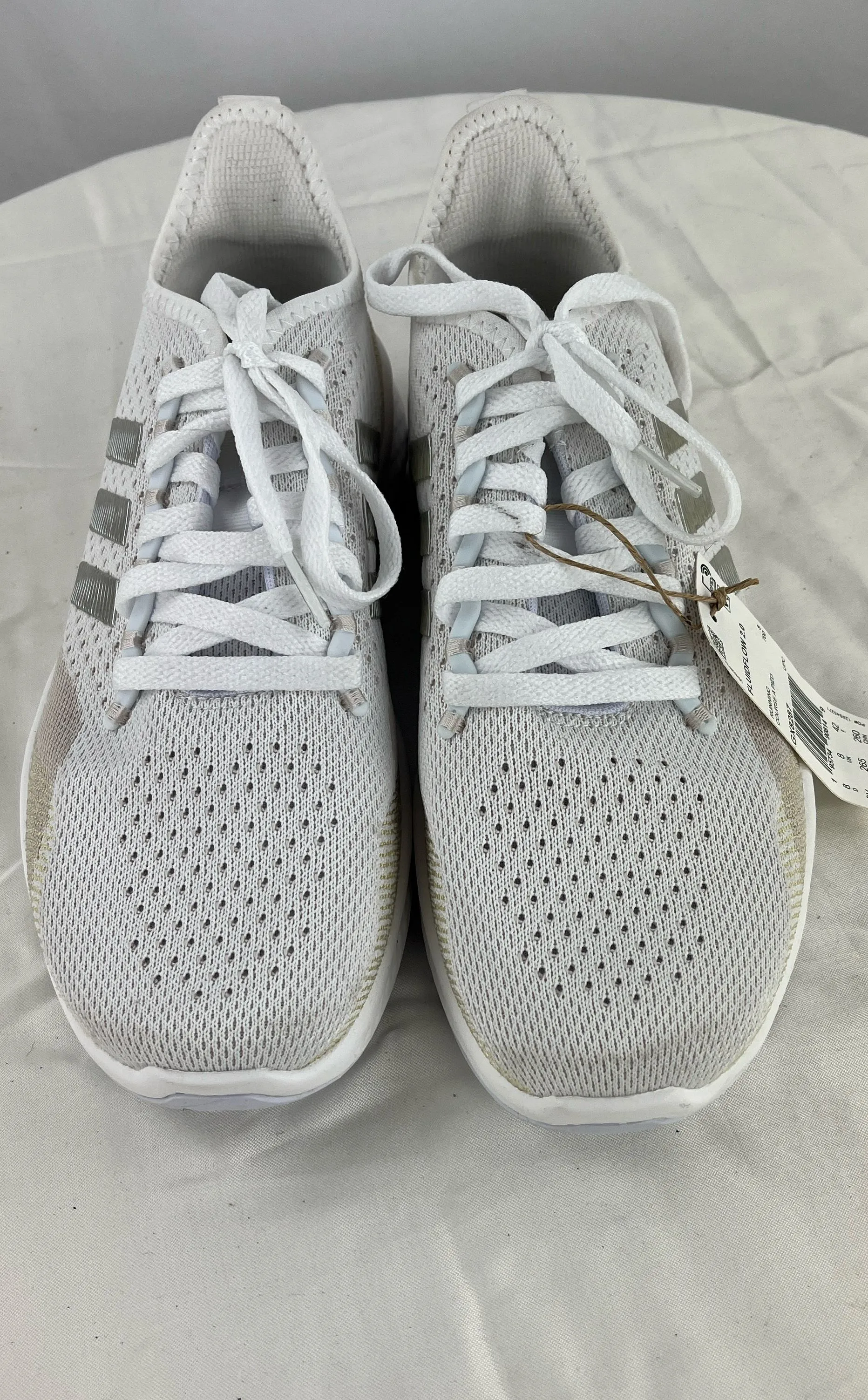 Adidas Women's White Fluidflow 2.0 Team Bounce Running Shoes Size 9.5 NWOB