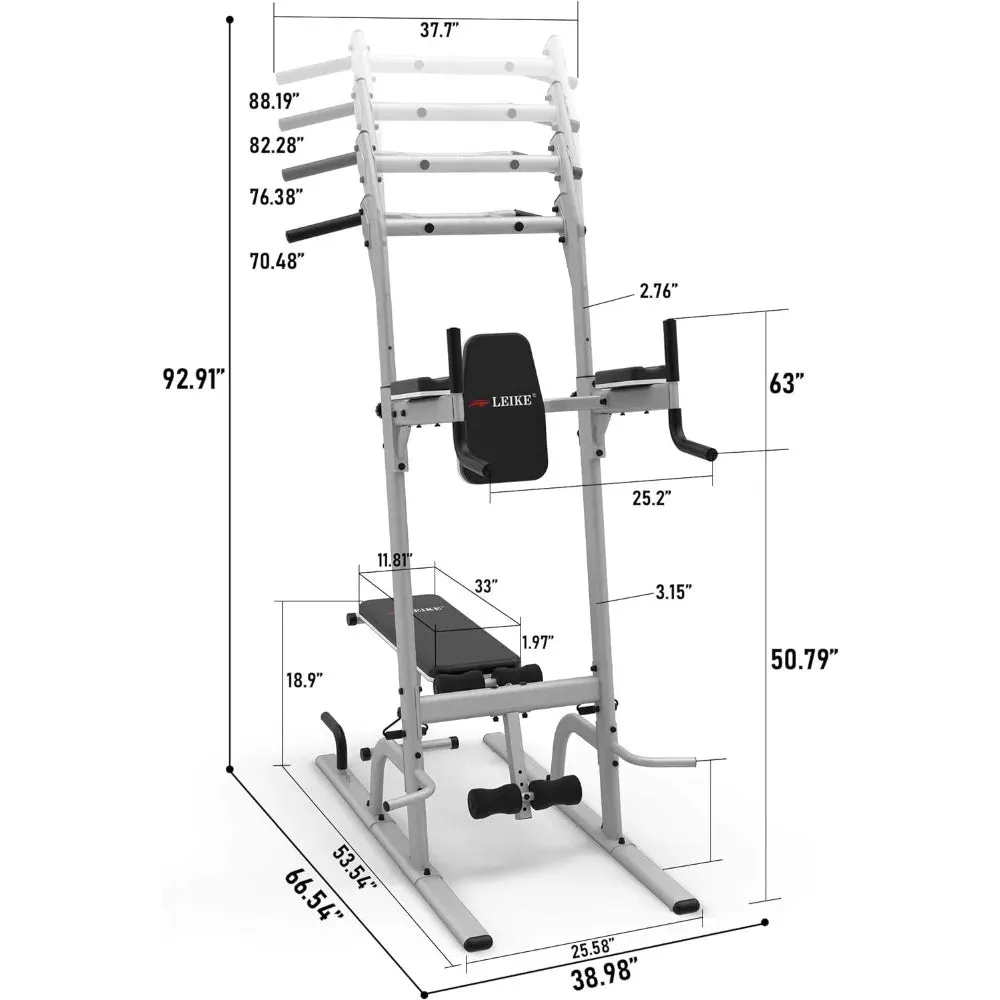 Adjustable Home Gym Power Tower - Pull-Up and Dip Station