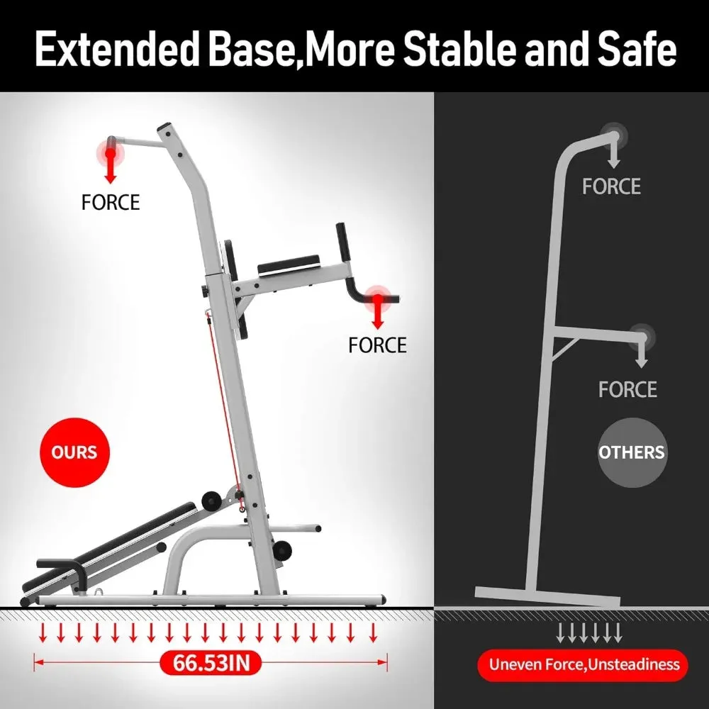 Adjustable Home Gym Power Tower - Pull-Up and Dip Station