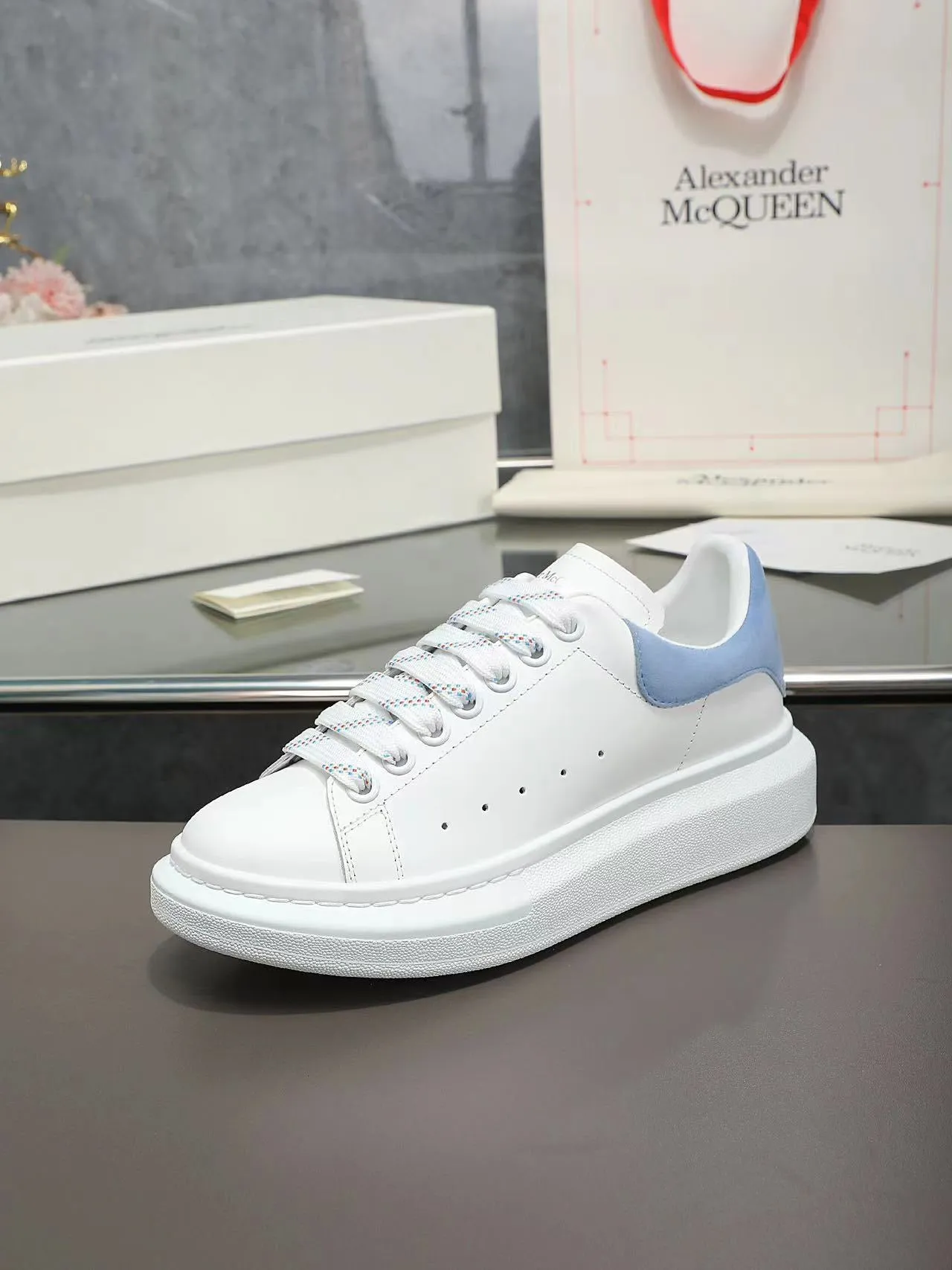 ALMC Oversized Blue and White Sneakers-033