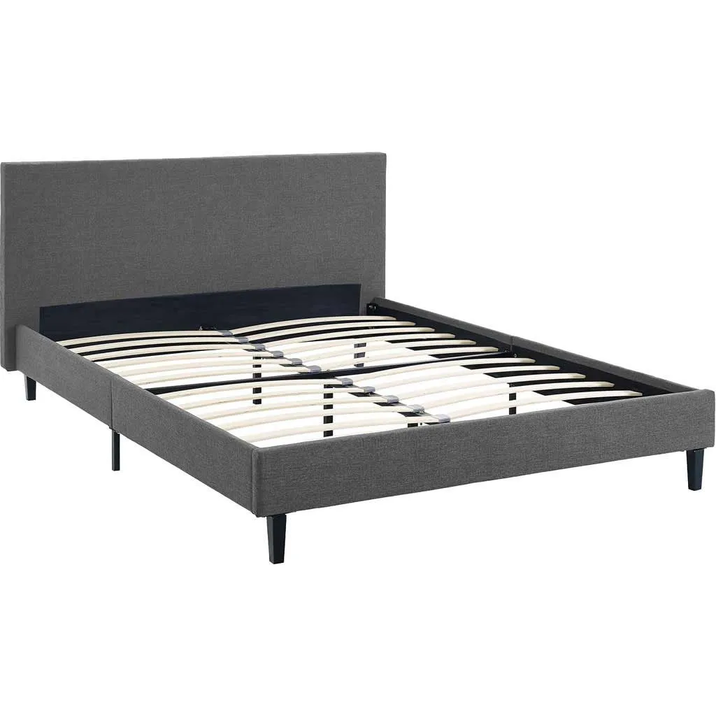 Alwyn Fabric Bed Gray