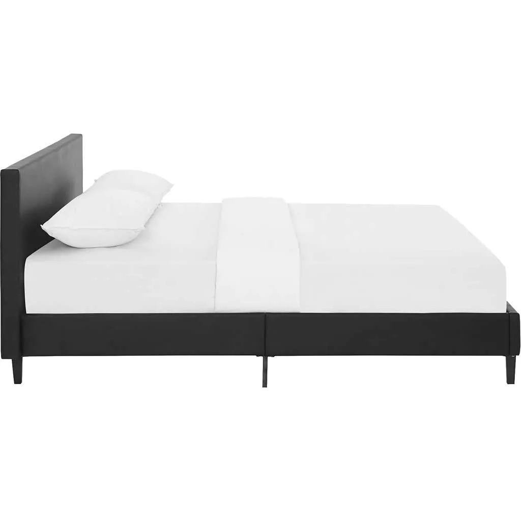 Alwyn Vinyl Bed Black