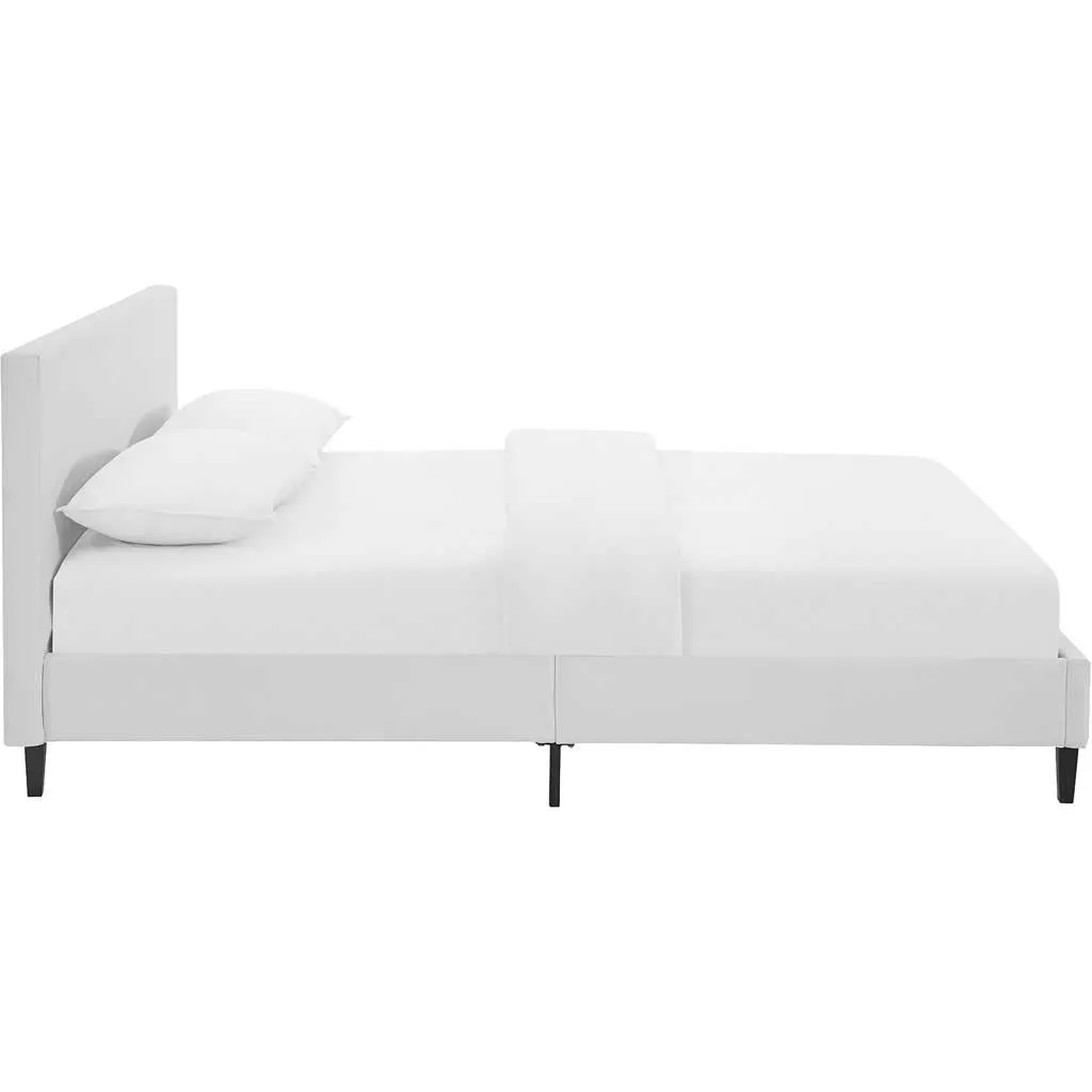 Alwyn Vinyl Bed White