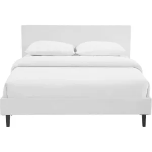 Alwyn Vinyl Bed White