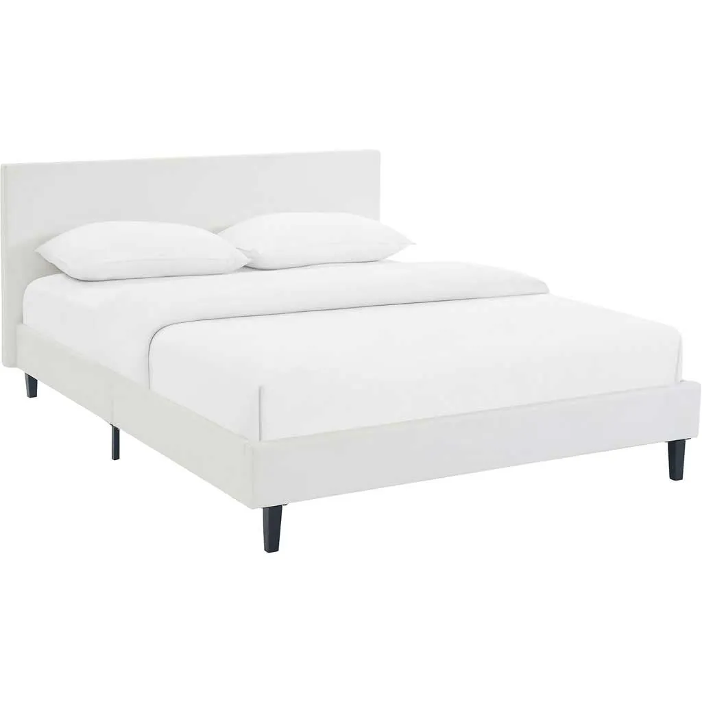 Alwyn Vinyl Bed White