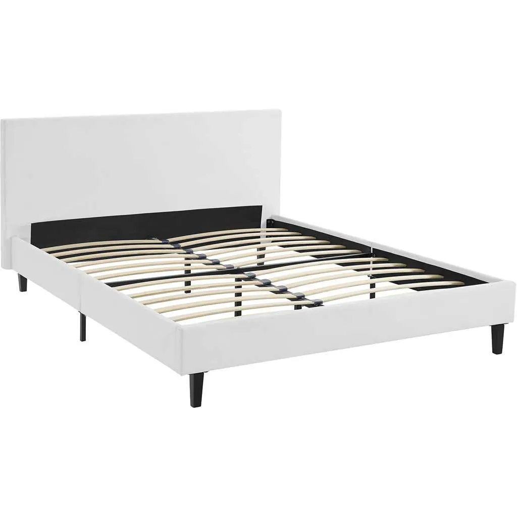 Alwyn Vinyl Bed White