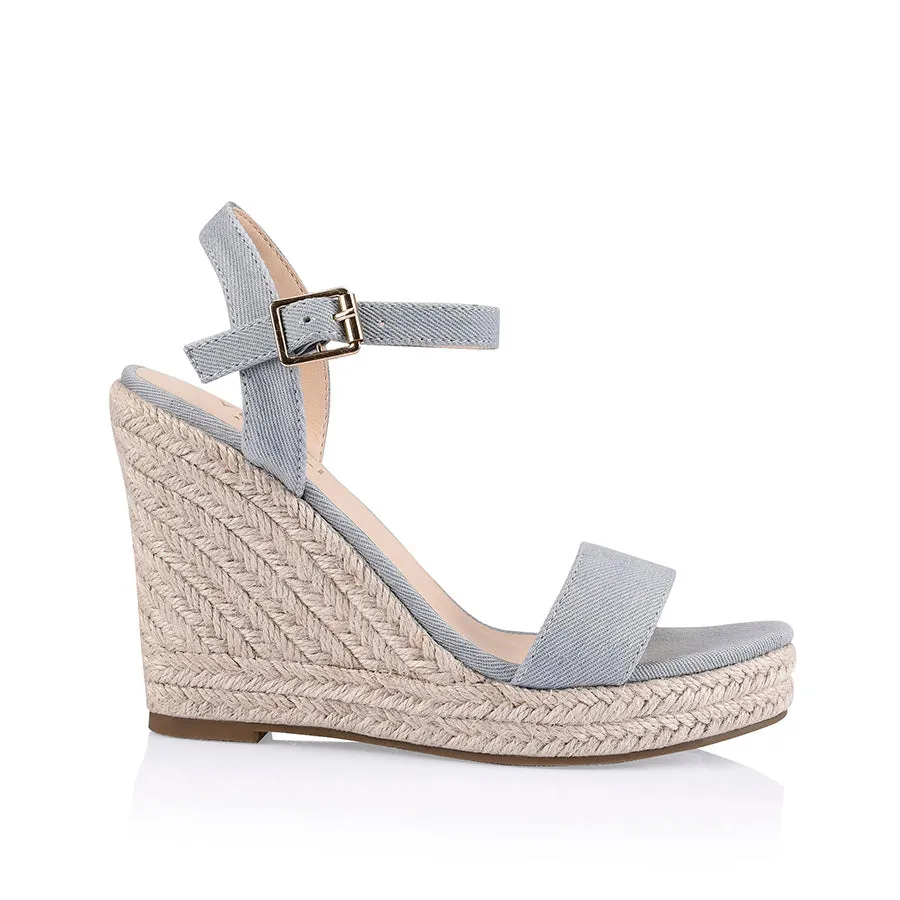 Amaya Rope Wedges - Denim