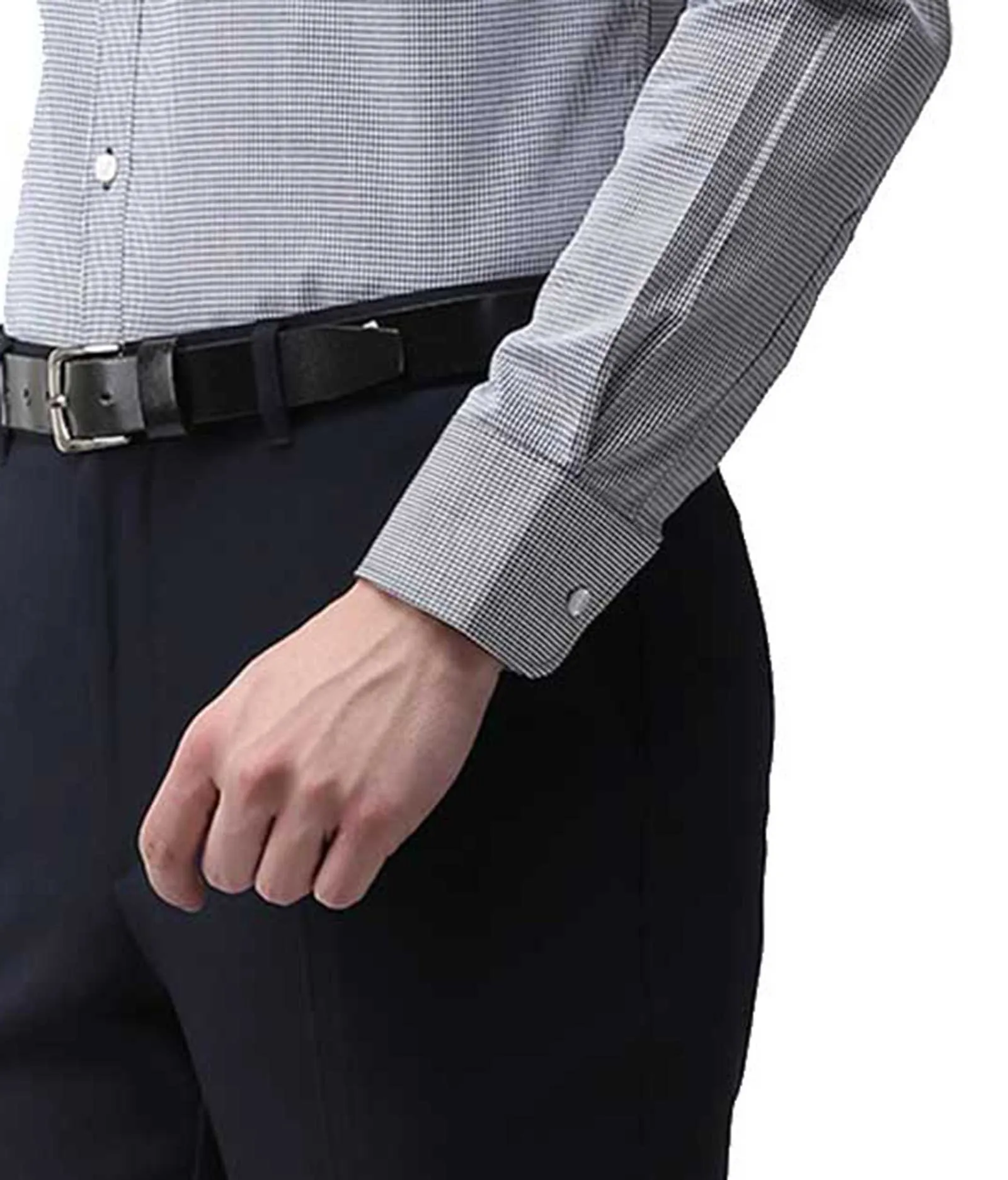 American-Elm Navy Blue Slim Fit Formal Trouser for Men, Cotton Formal Pants For Office Wear