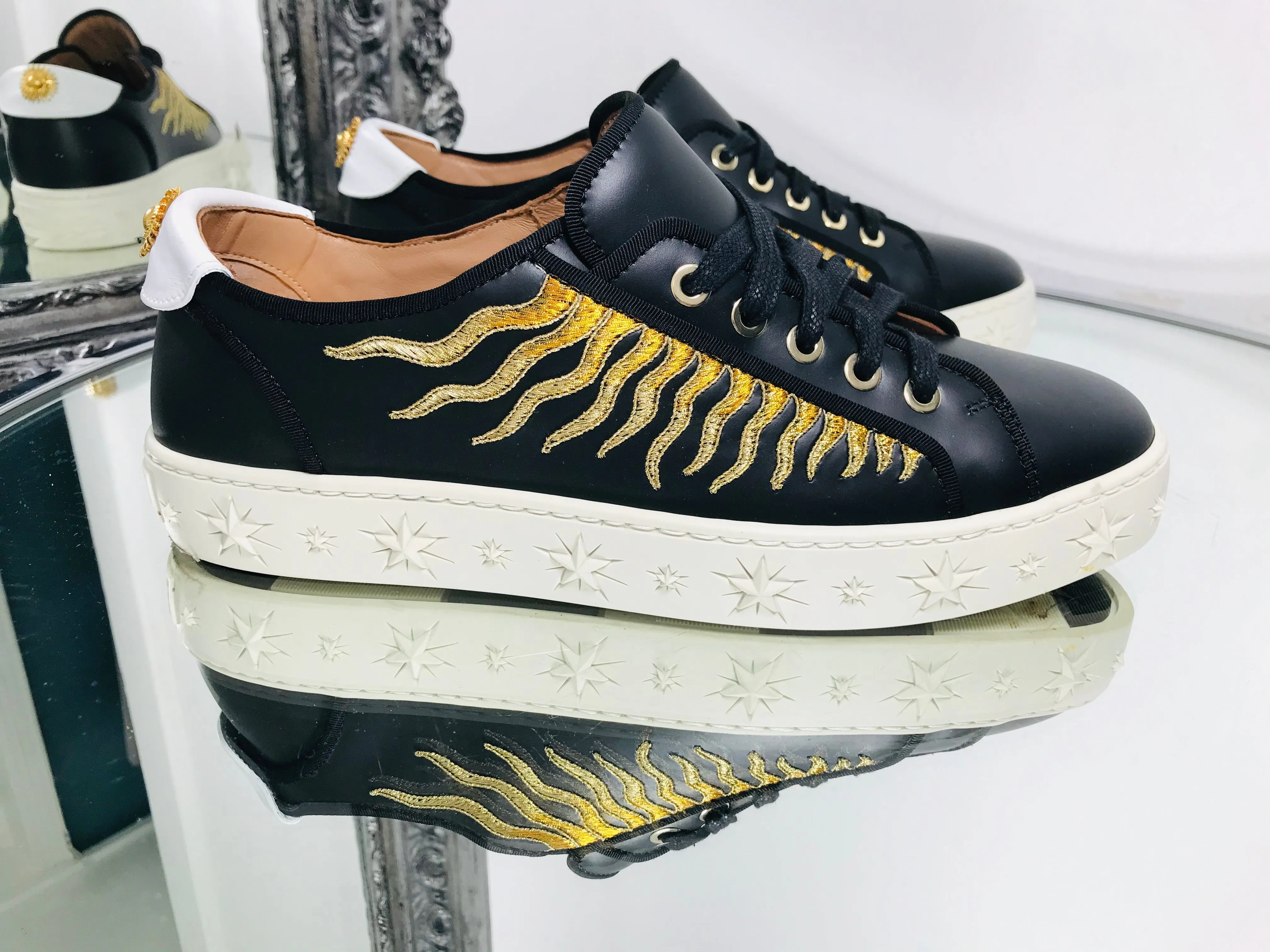 Aquazzura Leather Sneakers. Size 38.5