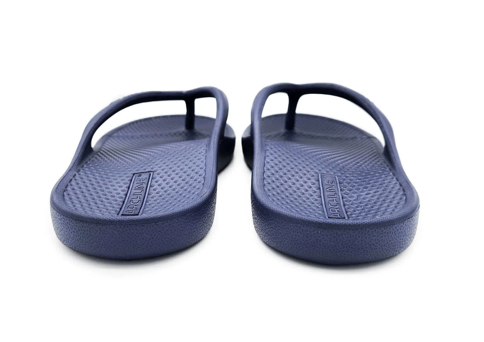 Archline Orthotic Foam Thongs Arch Support Flip Flops - Navy