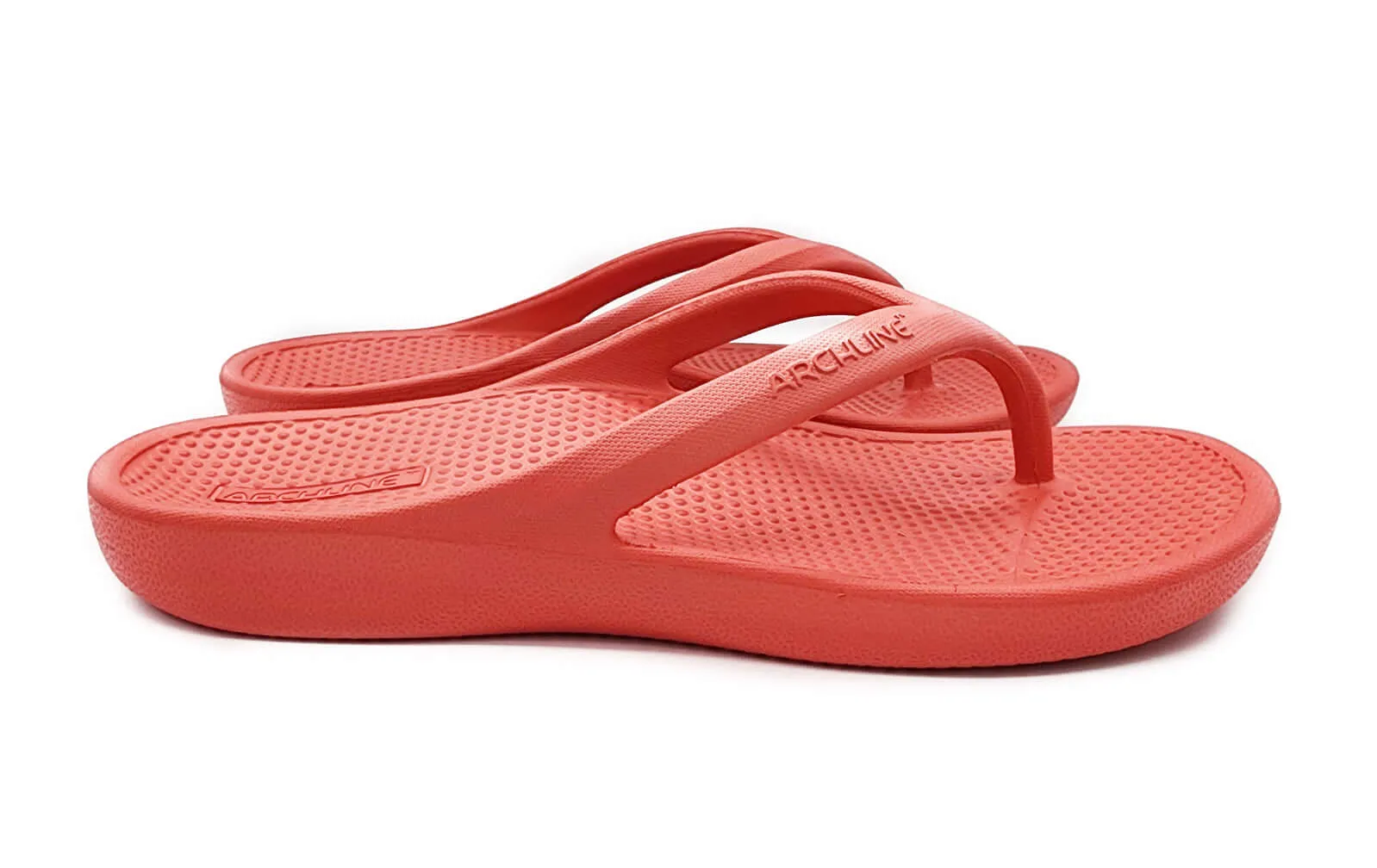 Archline Orthotic Foam Thongs Arch Support Flip Flops Orthopedic Rebound - Red