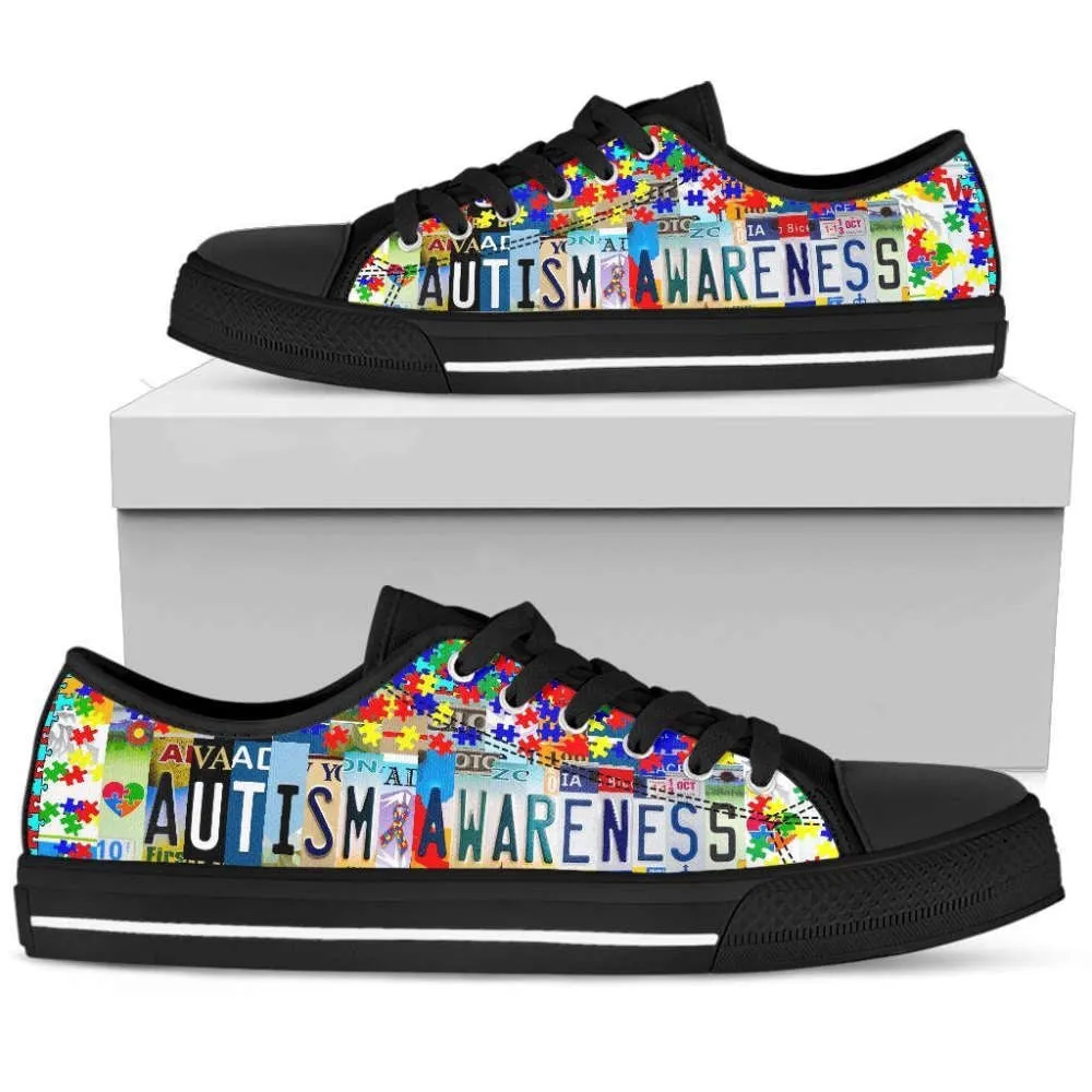 Autism Awareness Low Top Shoes For Men And Women, Low Top Sneaker, Low Top Canvas Shoes