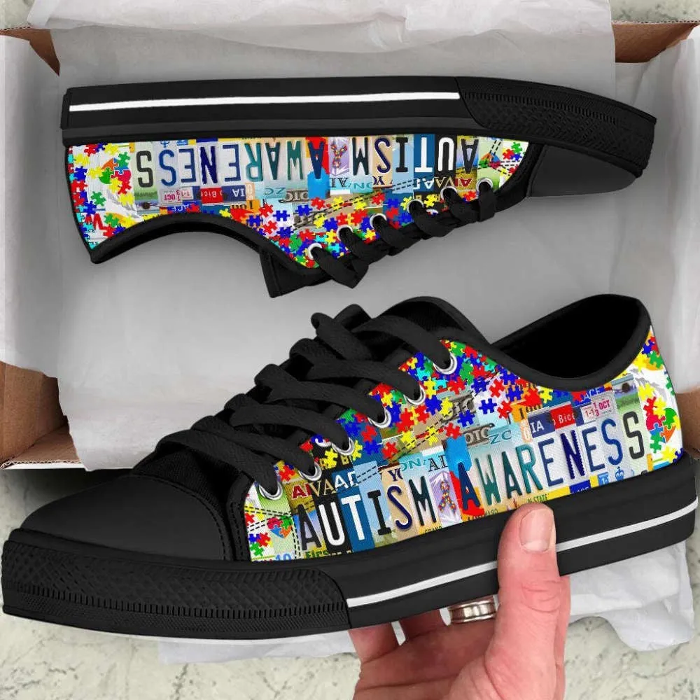 Autism Awareness Low Top Shoes For Men And Women, Low Top Sneaker, Low Top Canvas Shoes