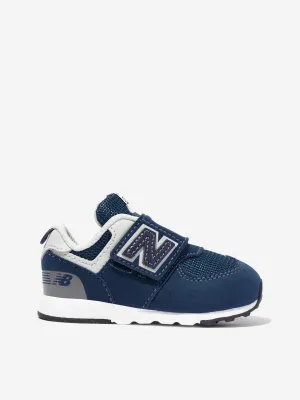 Baby 574 Logo Trainers in Navy