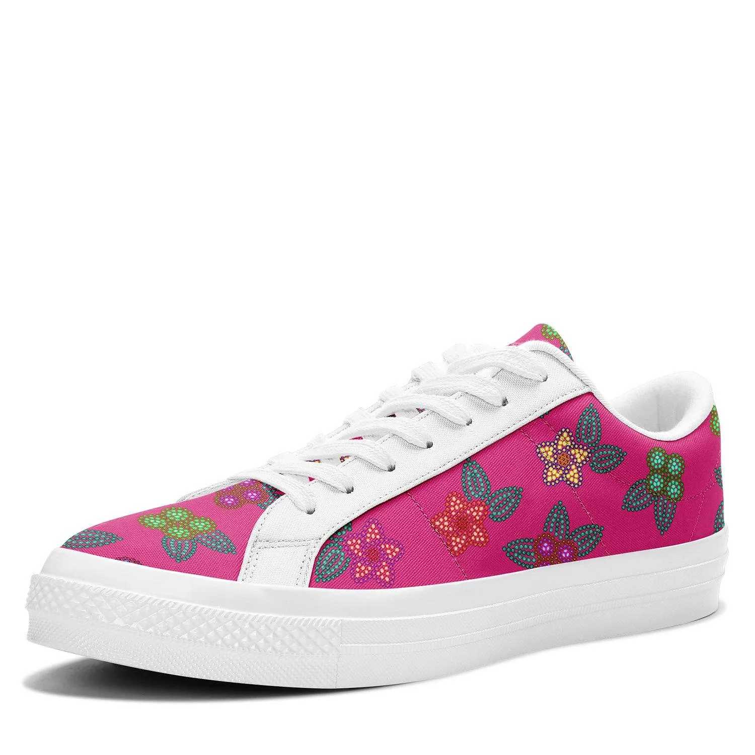 Berry Flowers Aapisi Low Top Canvas Shoes White Sole