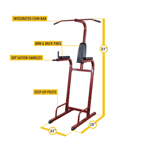 Best Fitness Vertical Knee Raise / Chin Up / Dip Station