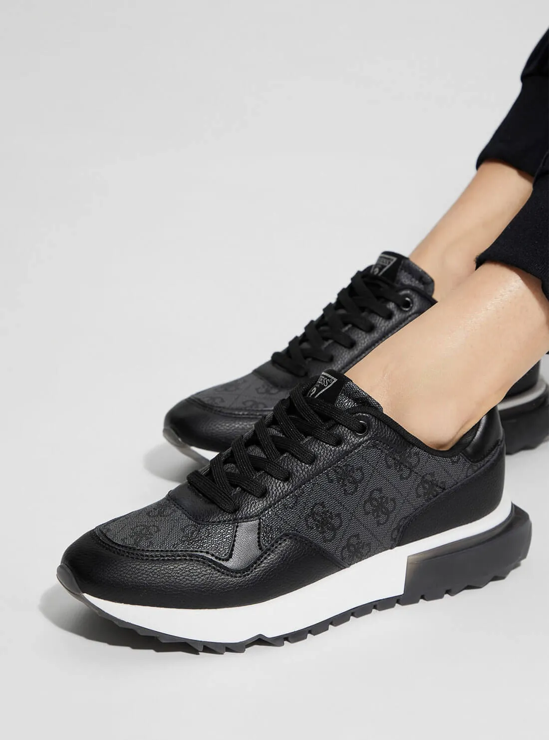 Black Melany Logo Sneakers