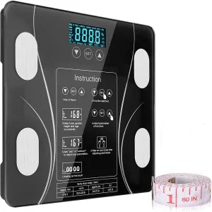 Body Fat LCD Scale, 15 Metrics, 396 lbs Capacity