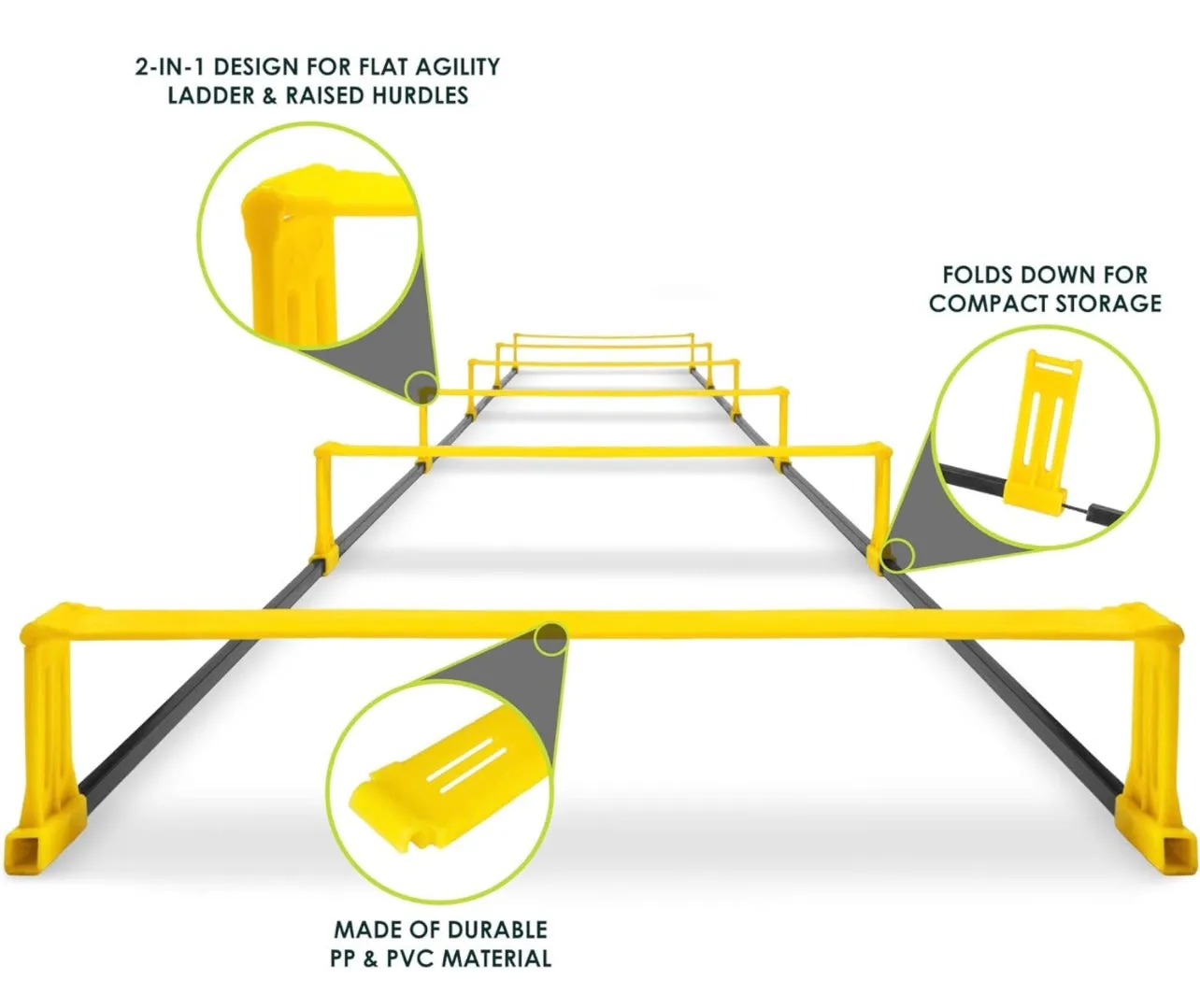 Body Iron Elevation Foldable Agility Ladder