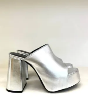 Brad Silver Metallic Leather