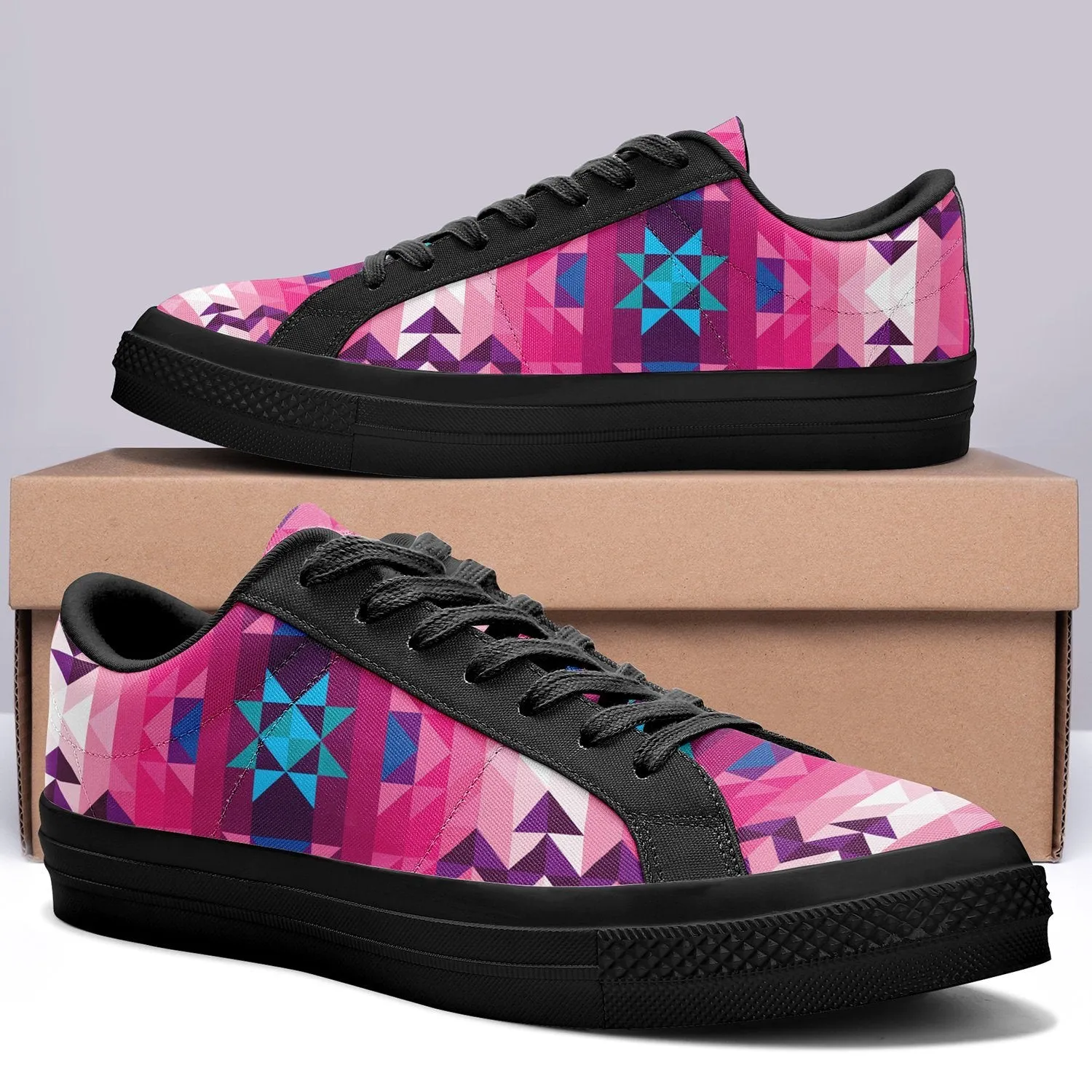 Bright Wave Aapisi Low Top Canvas Shoes Black Sole