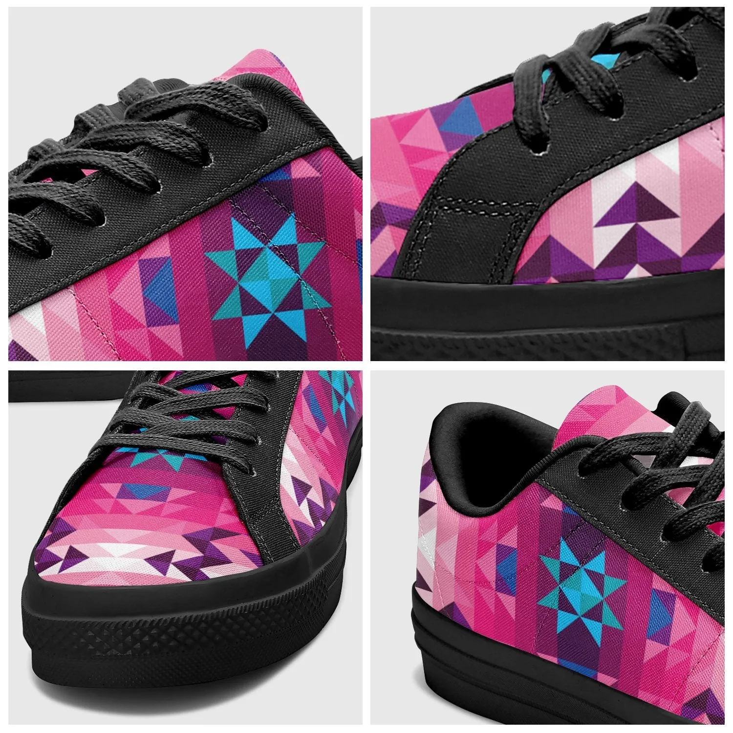 Bright Wave Aapisi Low Top Canvas Shoes Black Sole