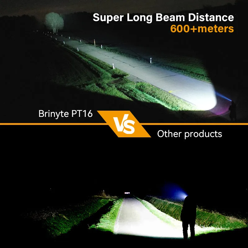 Brinyte PT16-R 2000lumens Rechargeable Tactical Light