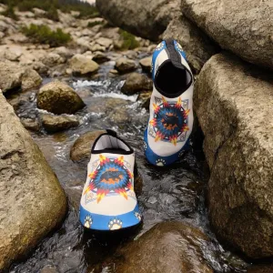 Brother  Bear White Native American Aqua Shoes