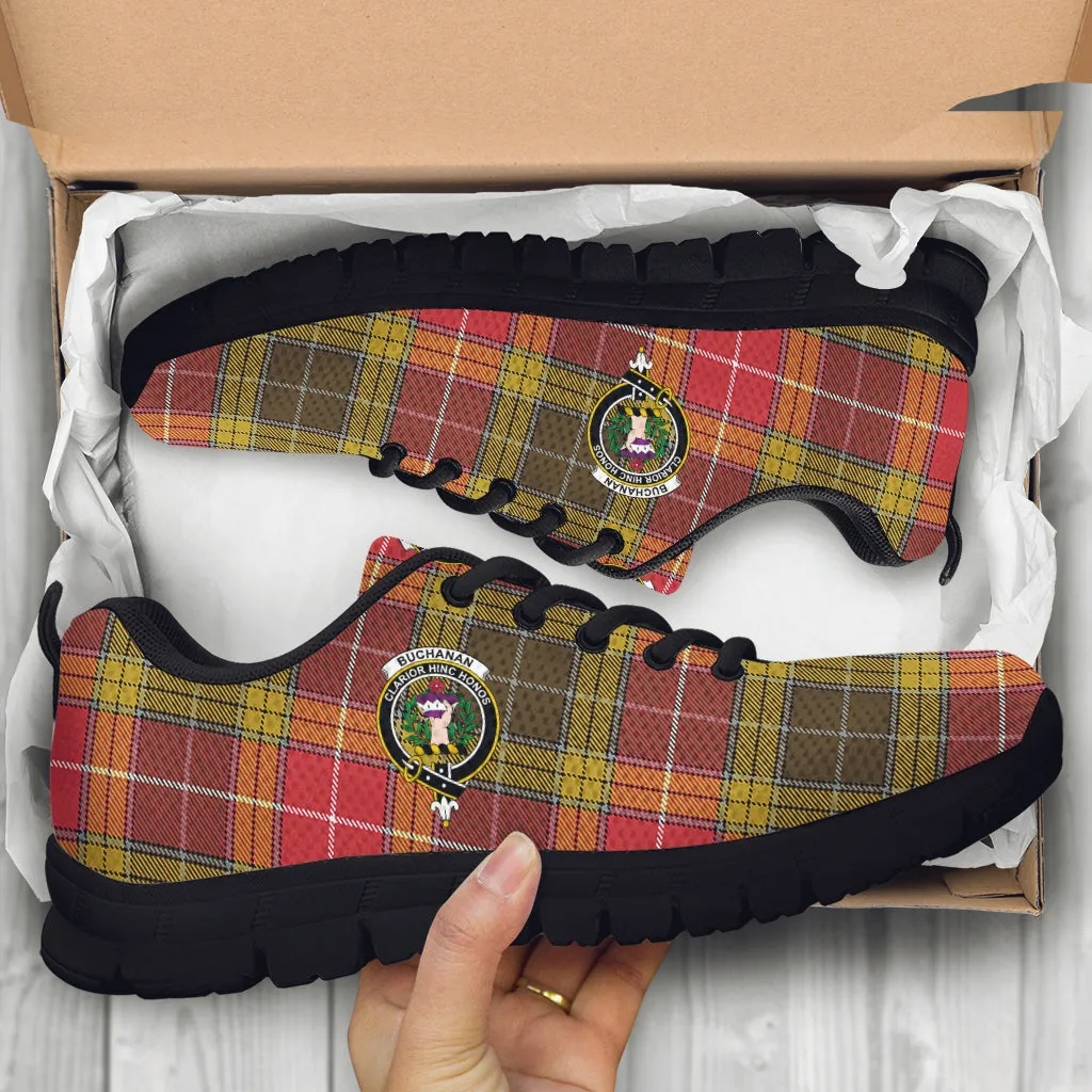 Buchanan Old Set Weathered Tartan Sneakers with Family Crest