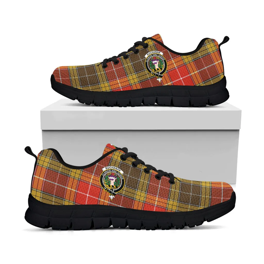 Buchanan Old Set Weathered Tartan Sneakers with Family Crest