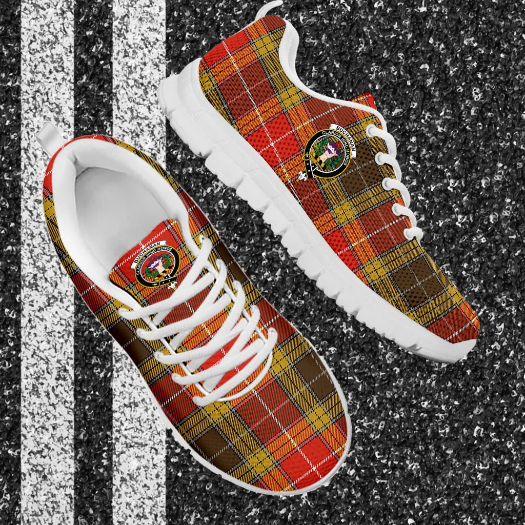 Buchanan Old Set Weathered Tartan Sneakers with Family Crest