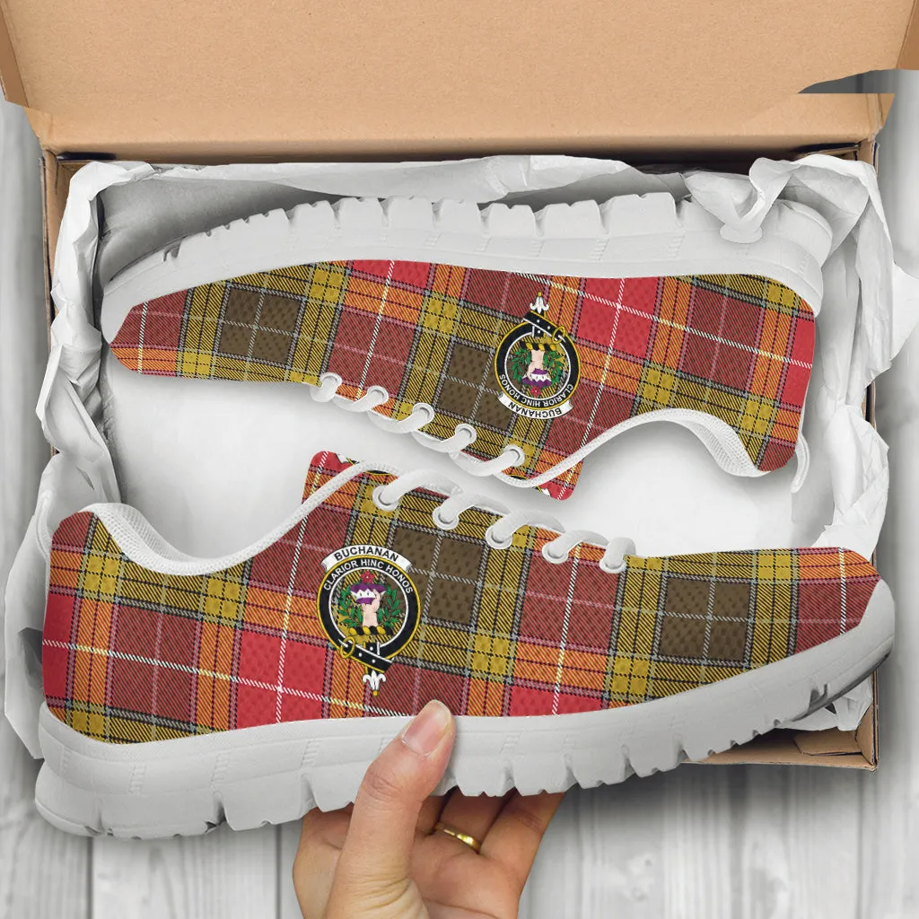 Buchanan Old Set Weathered Tartan Sneakers with Family Crest