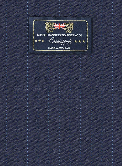 Caccioppoli Dapper Dandy Osotti Blue Wool Pants