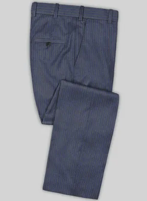 Caccioppoli Sun Dream Poreli Blue Wool Silk Pants