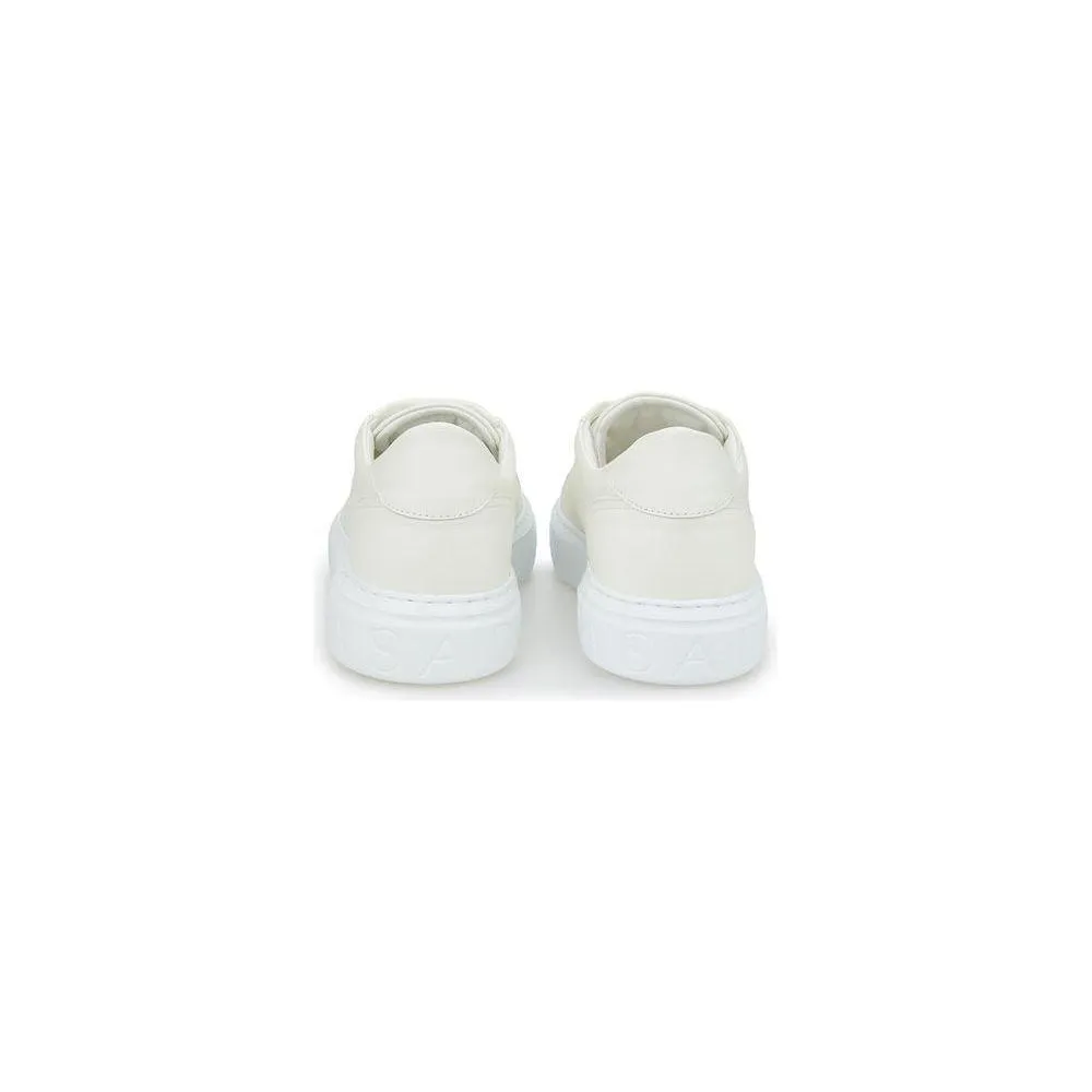 Casadei Sleek White Leather Sneakers