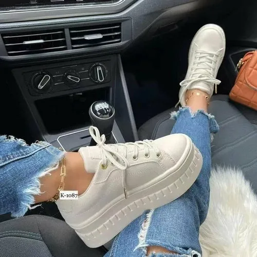 Casual Platform Women's Shoes Flat Sneakers