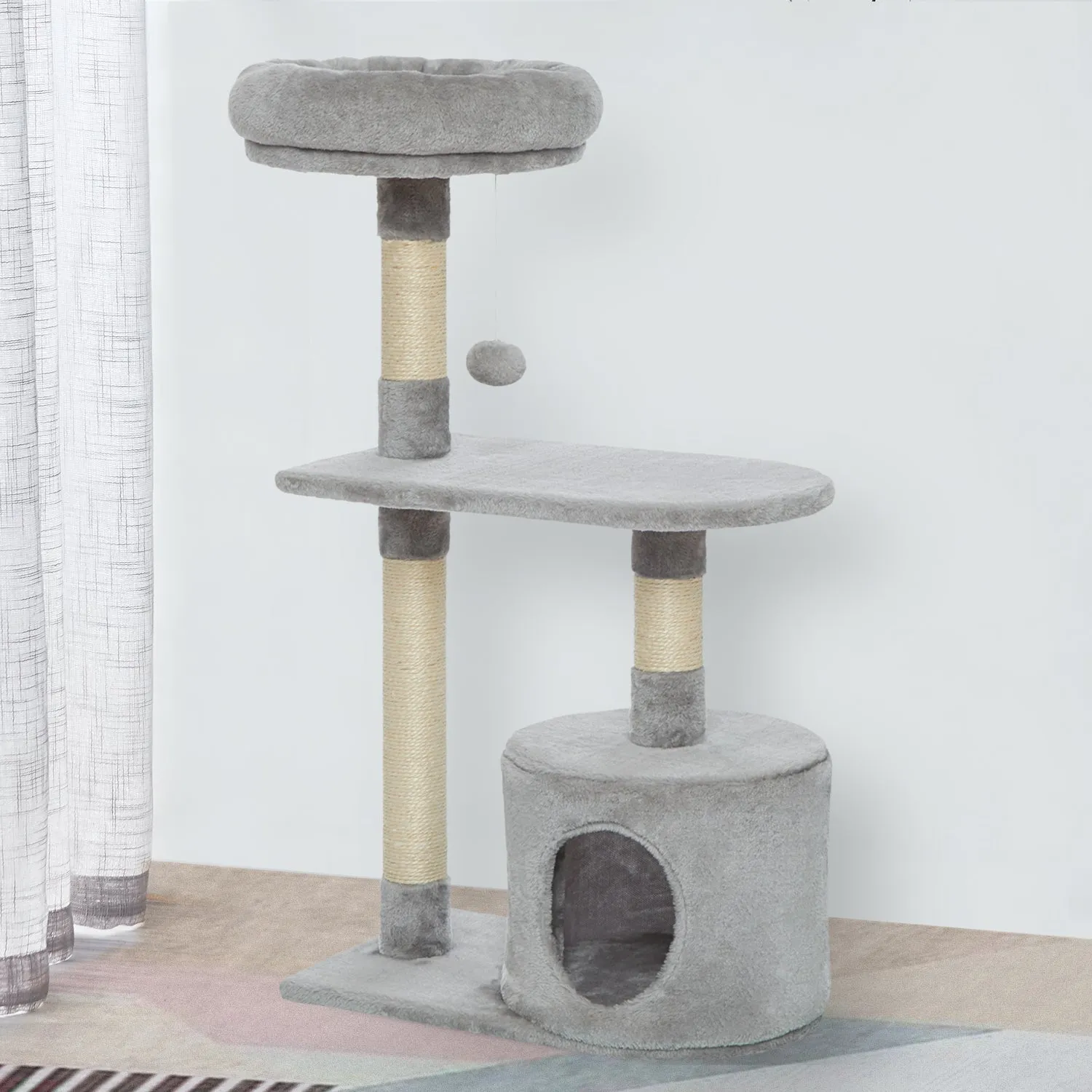 Cat Tree Tower Small, Condo Sisal Cat Scratching Post Climbing Tree