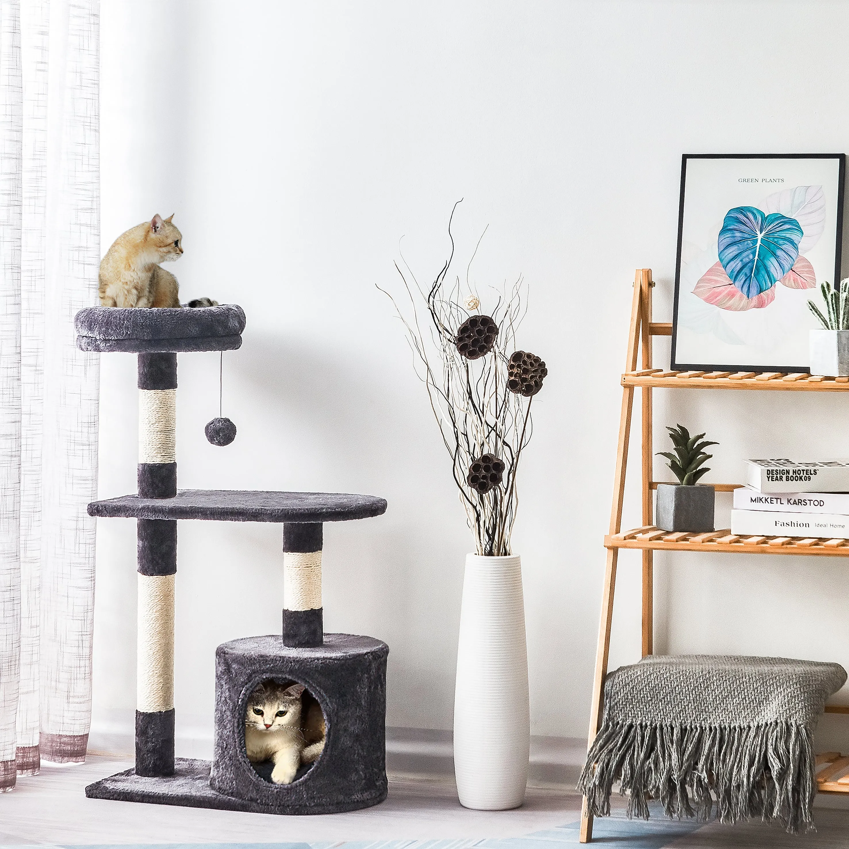 Cat Tree Tower Small, Condo Sisal Cat Scratching Post Climbing Tree