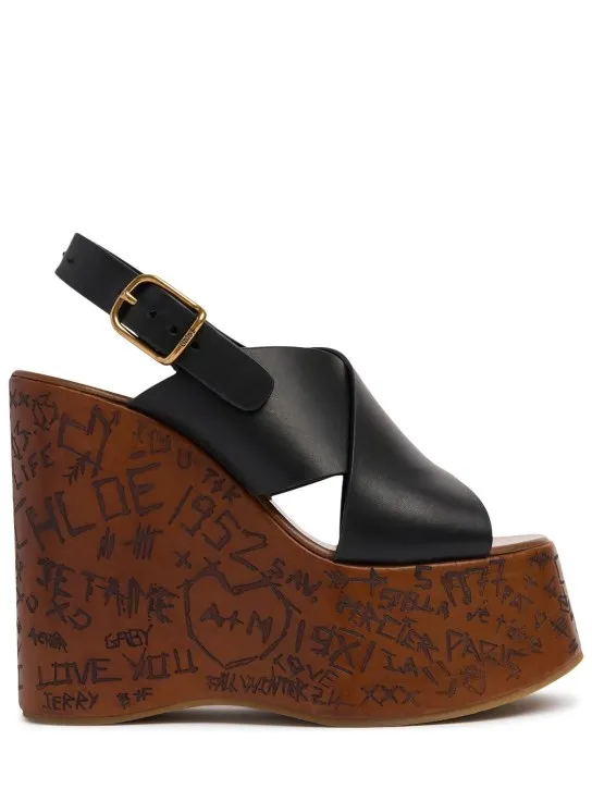 Chloé   130mm Maxime leather wedges 