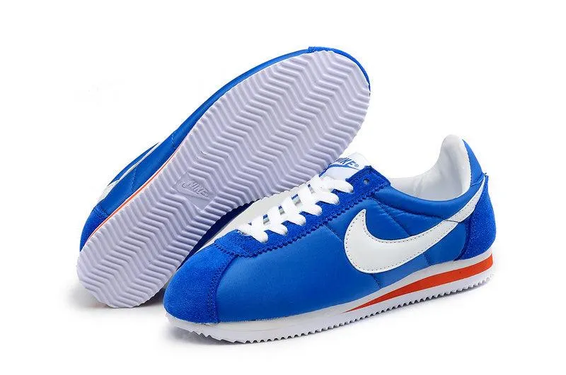 Classic Cortez Nylon Trainers-Blue and White