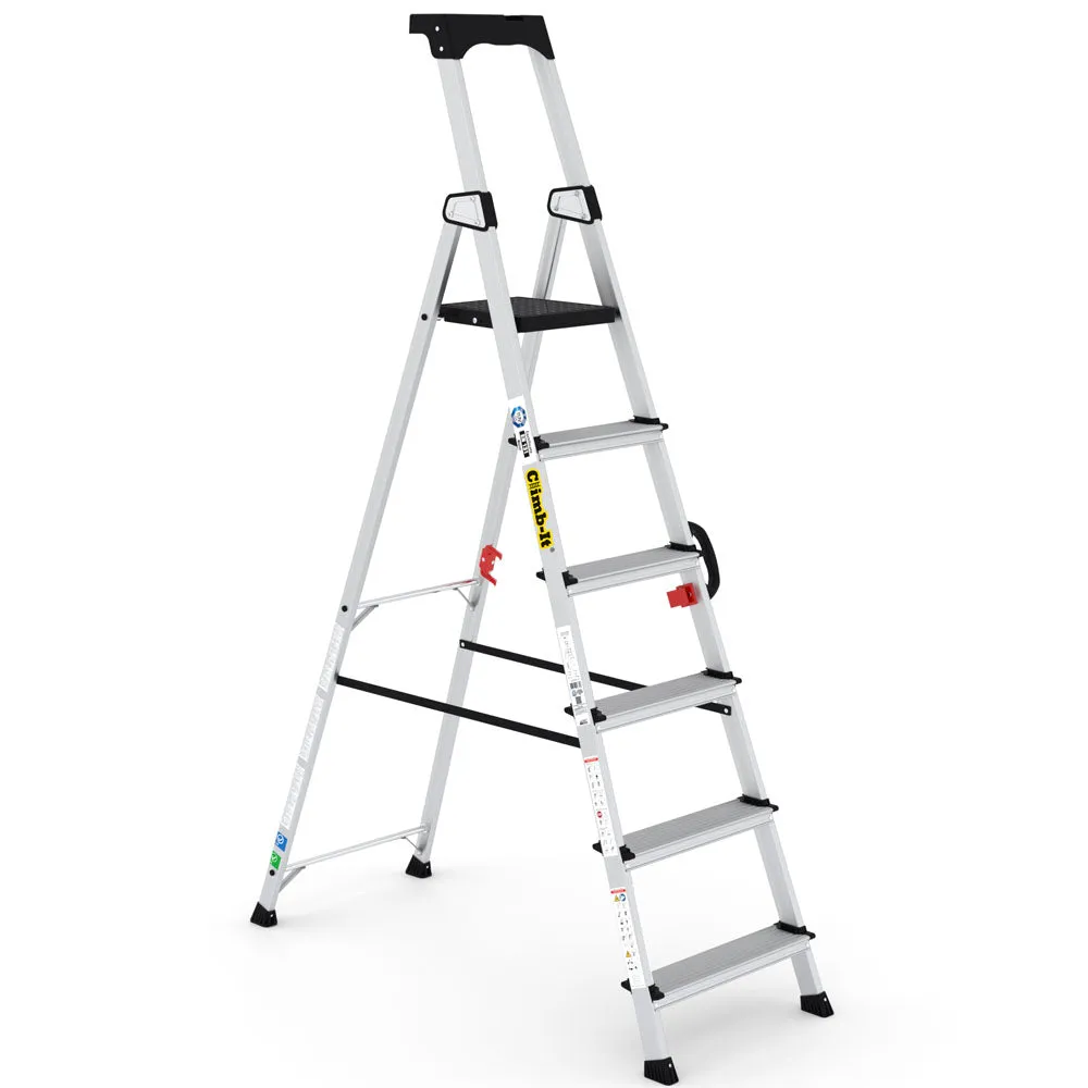 Climb It Professional Stepladders With Carry Handle