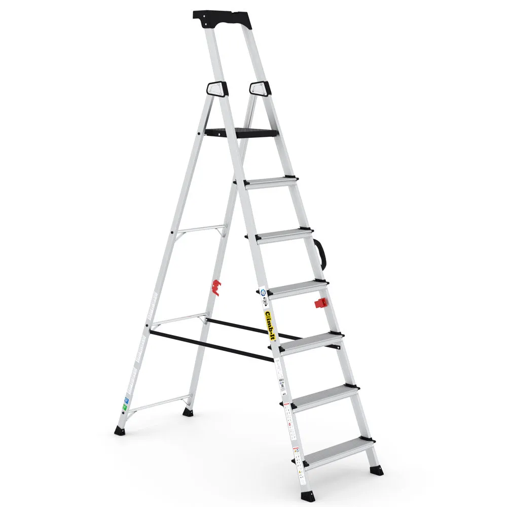 Climb It Professional Stepladders With Carry Handle