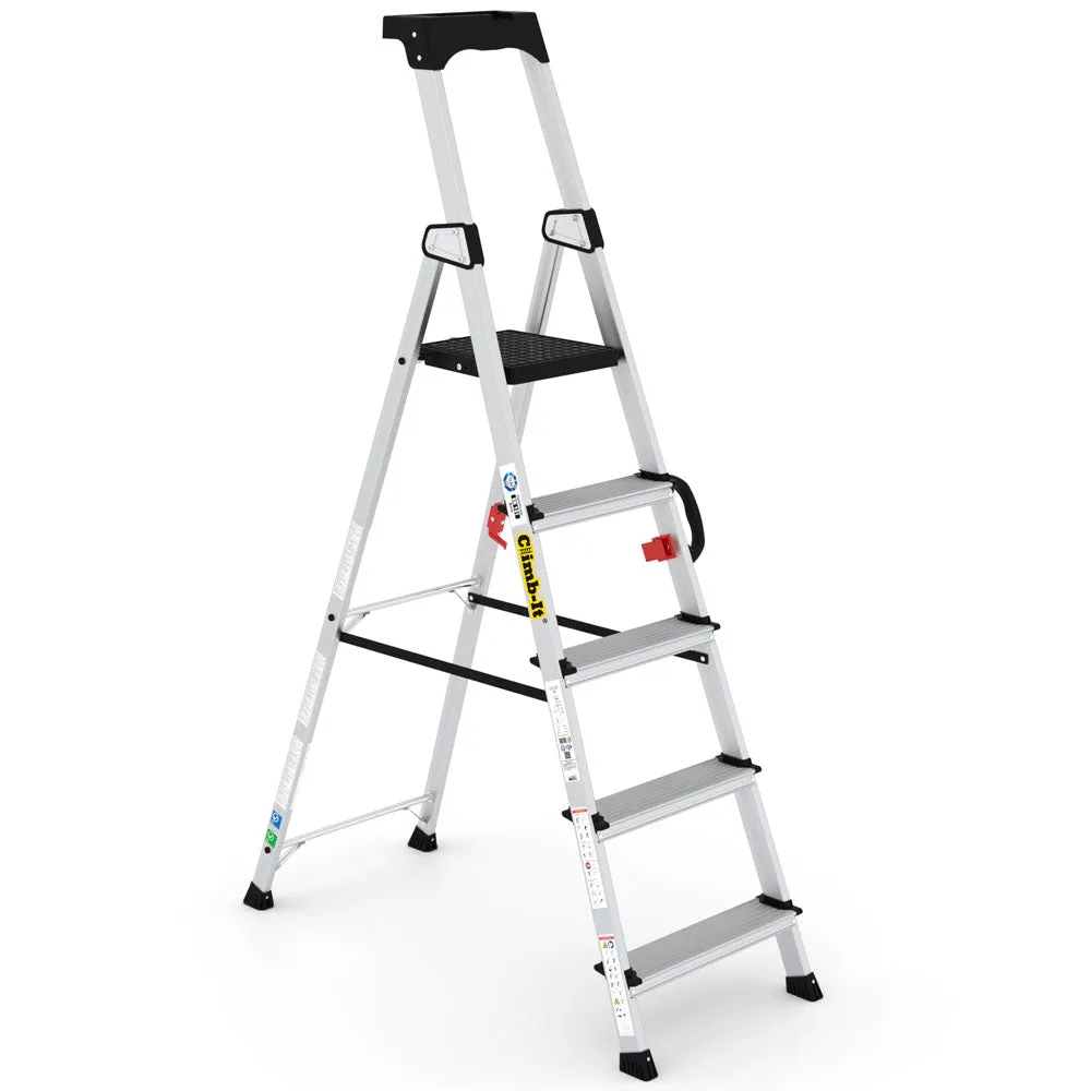 Climb It Professional Stepladders With Carry Handle