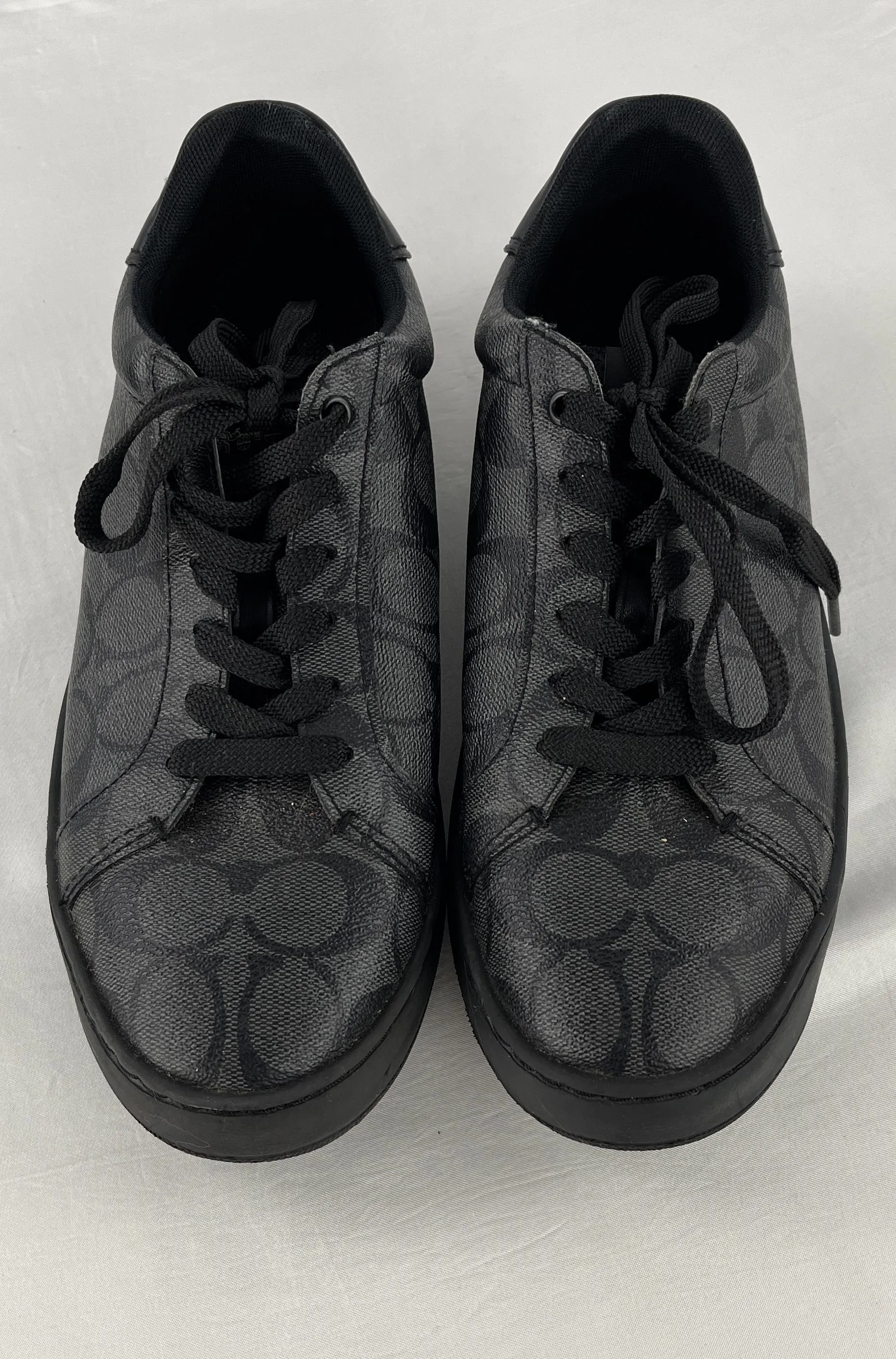 COACH Women's Clip Low Top Sneakers Charcoal/Black G4949 Size 7.5