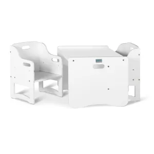 Combination Table & 2 Chairs - White